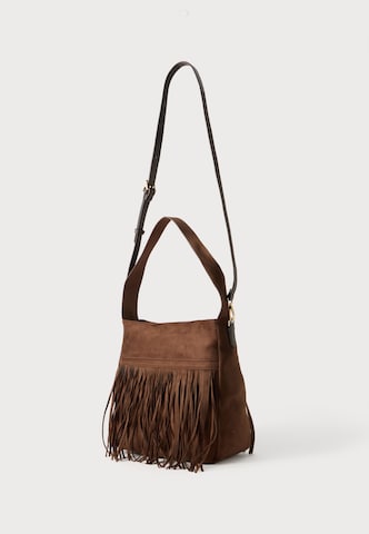 Borsa a spalla di REPLAY in marrone: lato