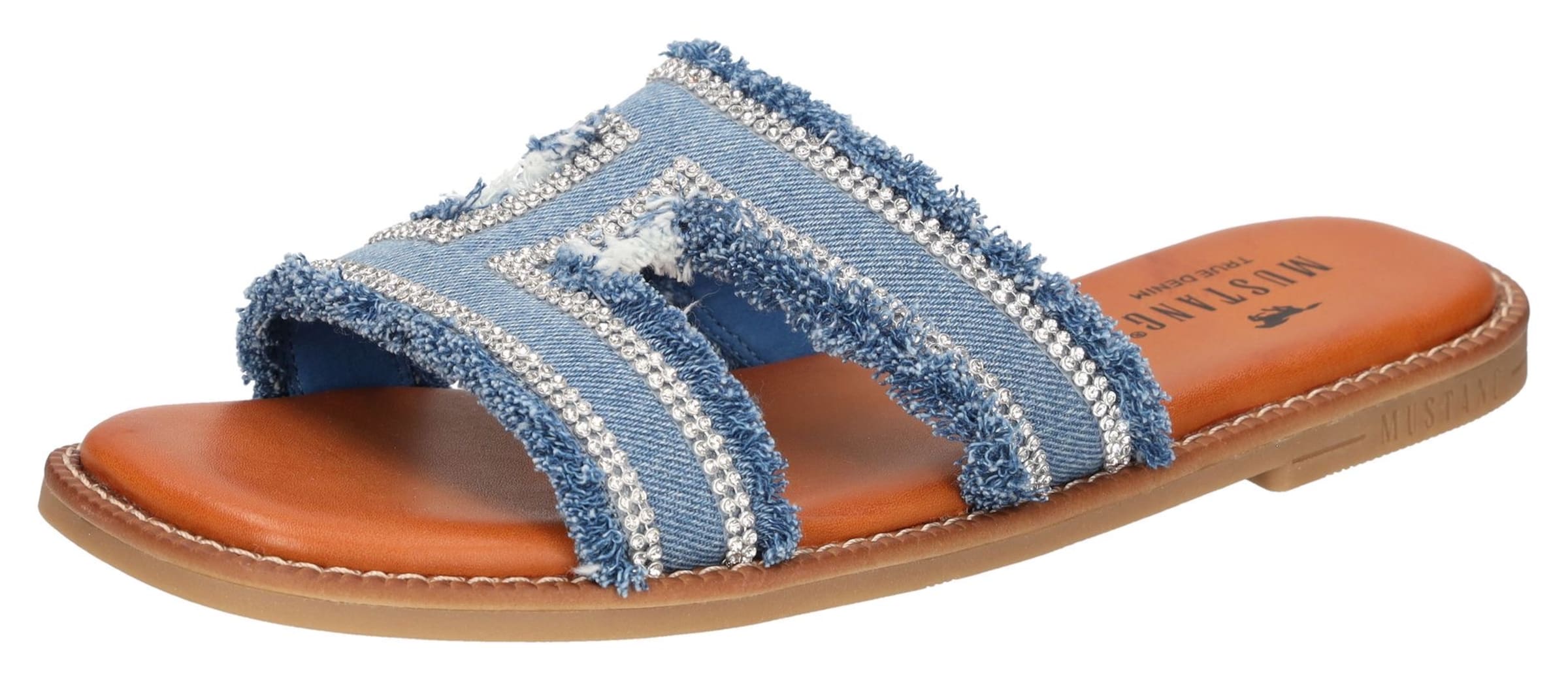 MUSTANG Pantolette in Blau: Vorderseite