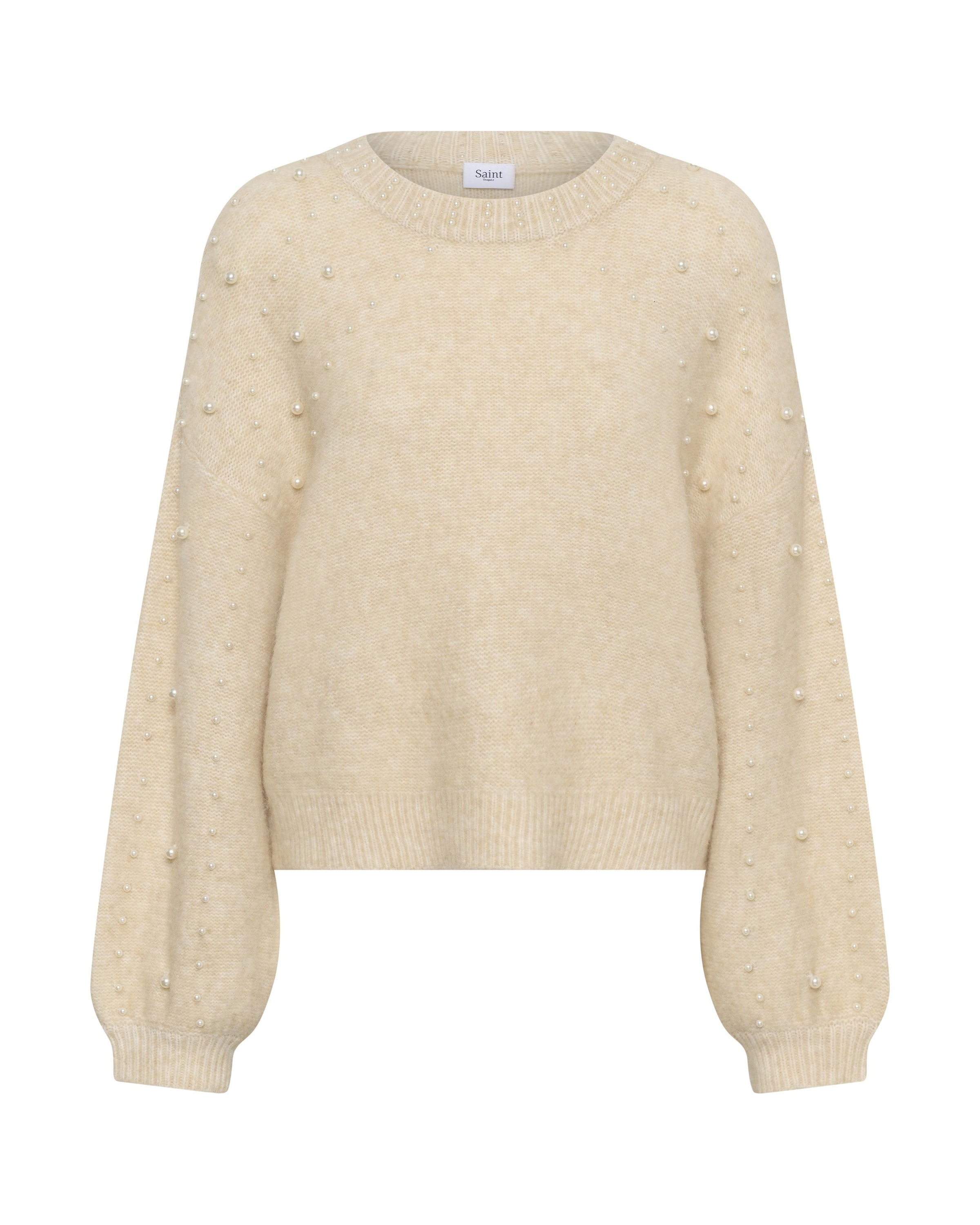 SAINT TROPEZ Trui 'Madeleine'' in Beige: voorkant