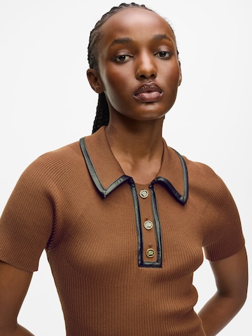 Karl Lagerfeld - Vestido de punto en marrón