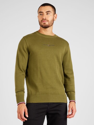 TOMMY HILFIGER Pullover in Grün: Vorderseite