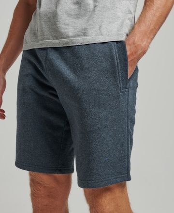 Superdry Regular Pants in Blue: front