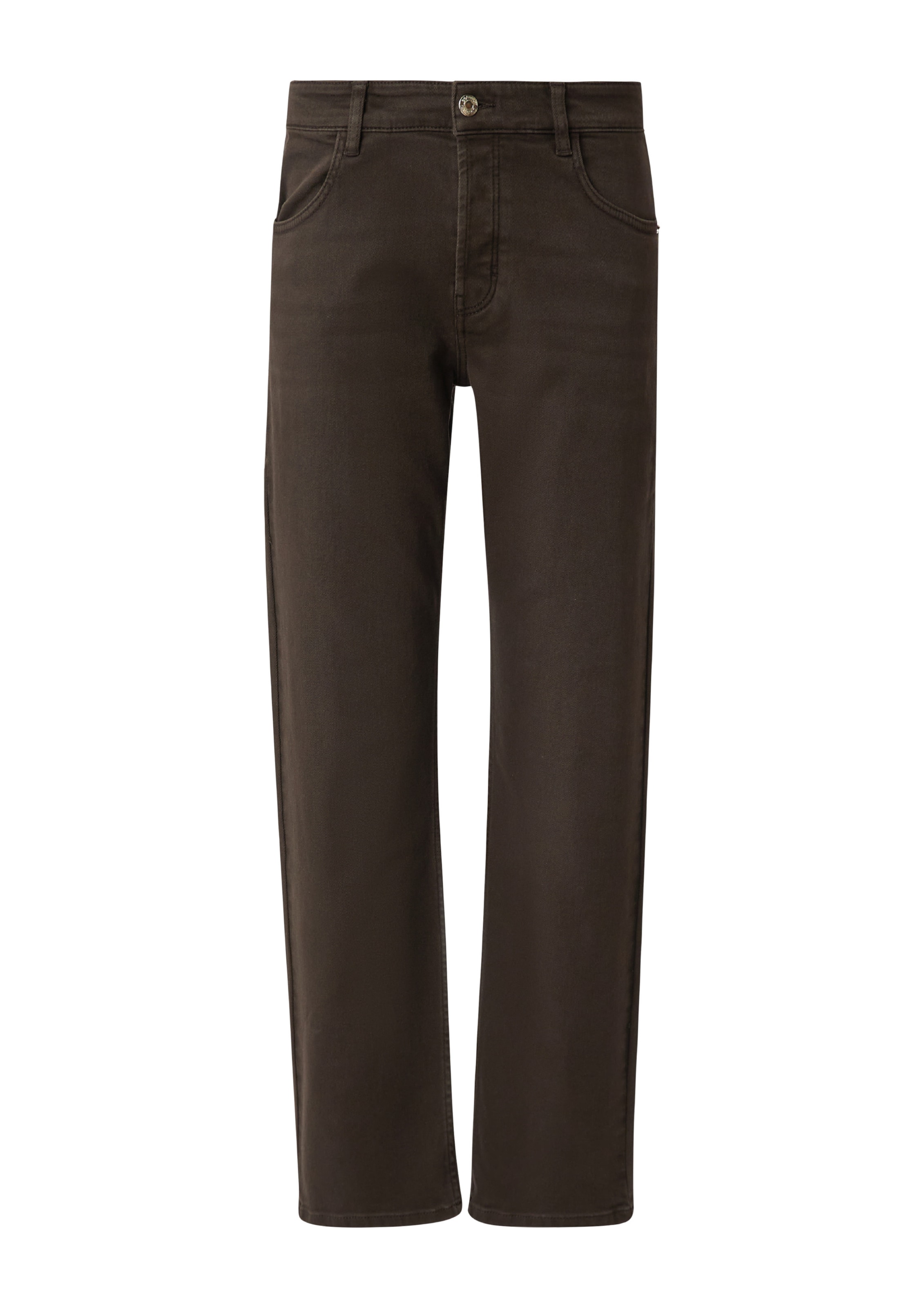 Coupe slim Jean COMMA en marron : devant