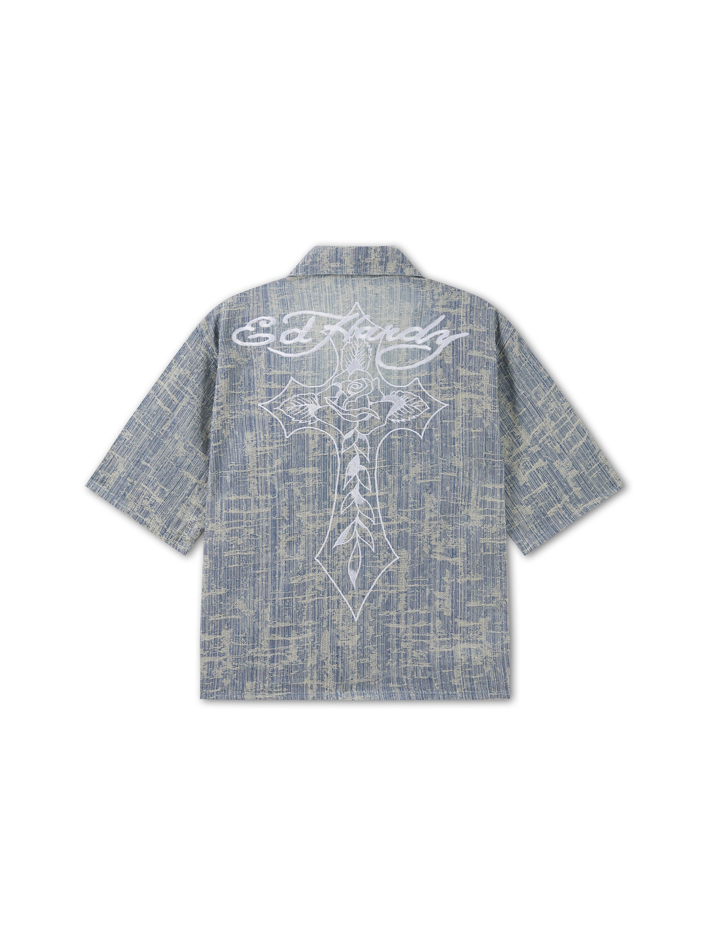 Ed Hardy Классический крой Рубашка в Синий