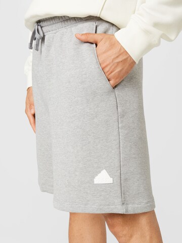 ADIDAS SPORTSWEAR Regularen Športne hlače 'Fleece' | siva barva