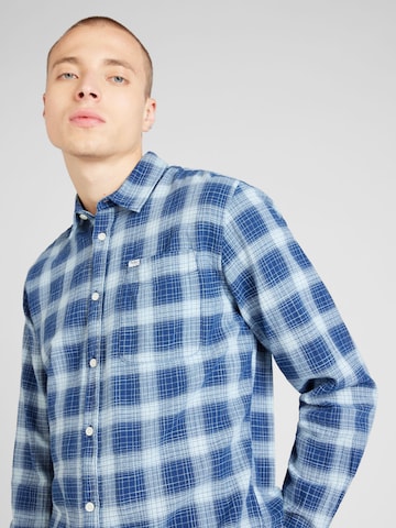 Pepe Jeans Regular fit Button Up Shirt 'CLAUDE' in Blue