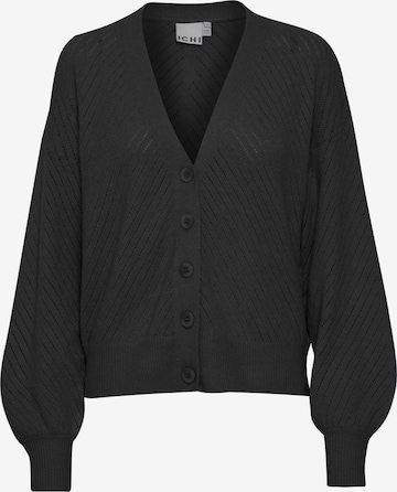 ICHI Knit Cardigan 'ALPA CA11' in Black: front