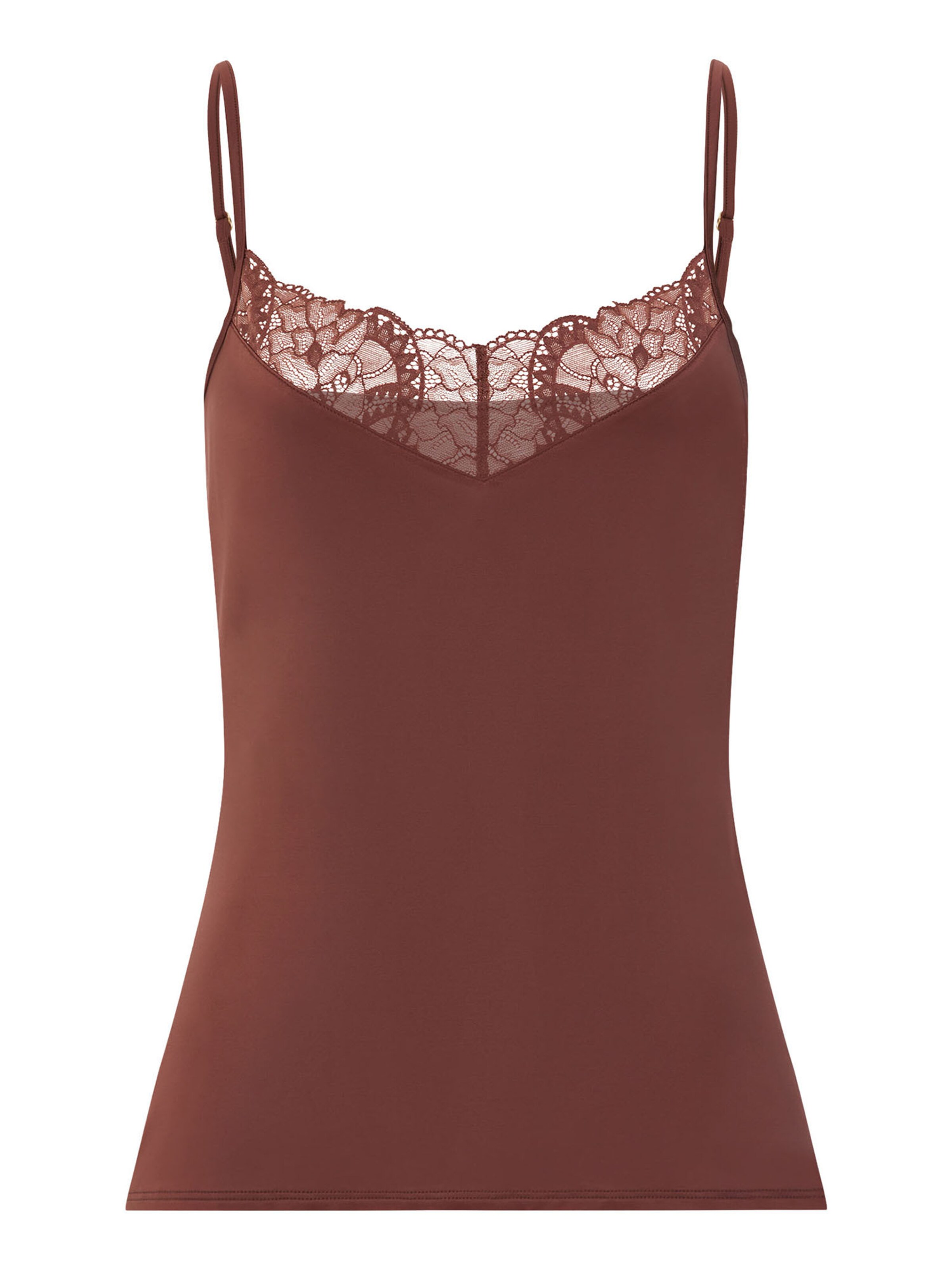 Haut ' Azelia ' Hanro en marron : devant