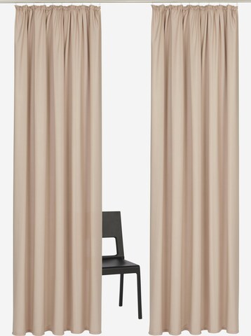 HOME AFFAIRE Curtains & Drapes in Beige: front