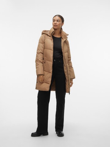 VERO MODA Winter Coat 'HALSEY' in Brown