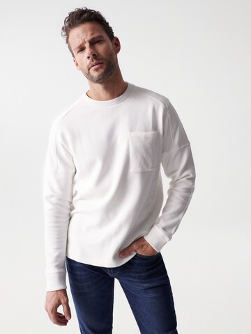 Salsa Jeans Sweater 'LOS ANGELES' in White: front