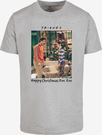 ABSOLUTE CULT Shirt 'Friends - Happy Christmas Eve Eve' in Grijs: voorkant