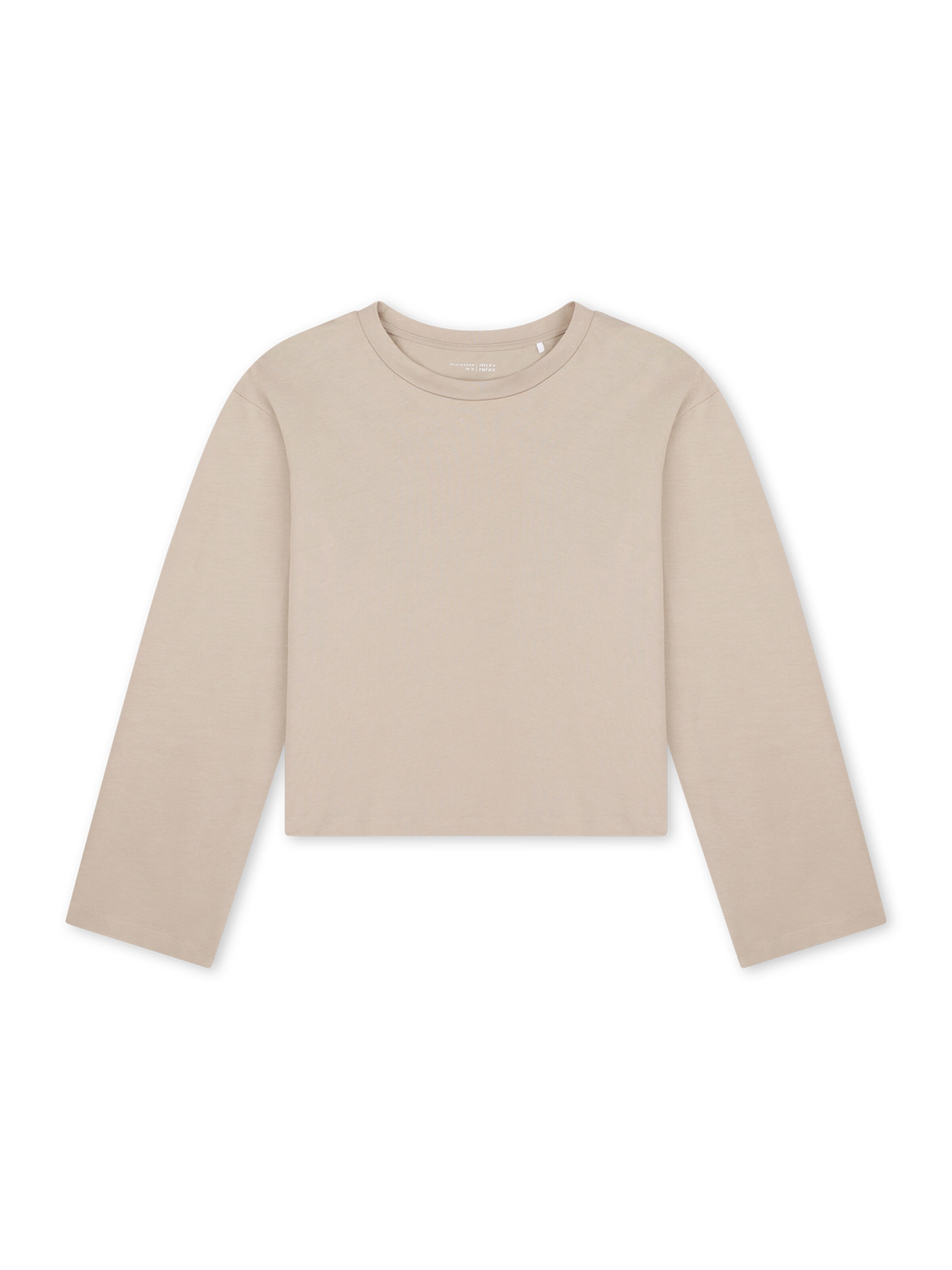 SCHIESSER Slaapshirt ' Mix Relax ' in Beige: voorkant