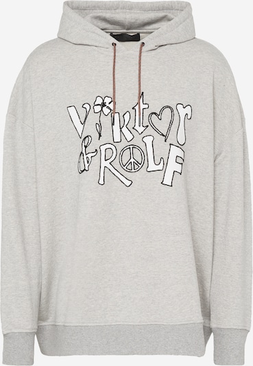 Viktor&Rolf Sweater majica u siva melange / crna / bijela, Pregled proizvoda