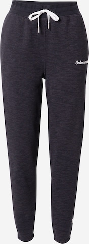 UNDER ARMOUR Tapered Sports trousers in Black: front