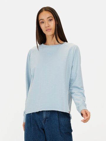 CAMEL ACTIVE Langarmshirt aus reiner Baumwolle in Blau: Vorderseite