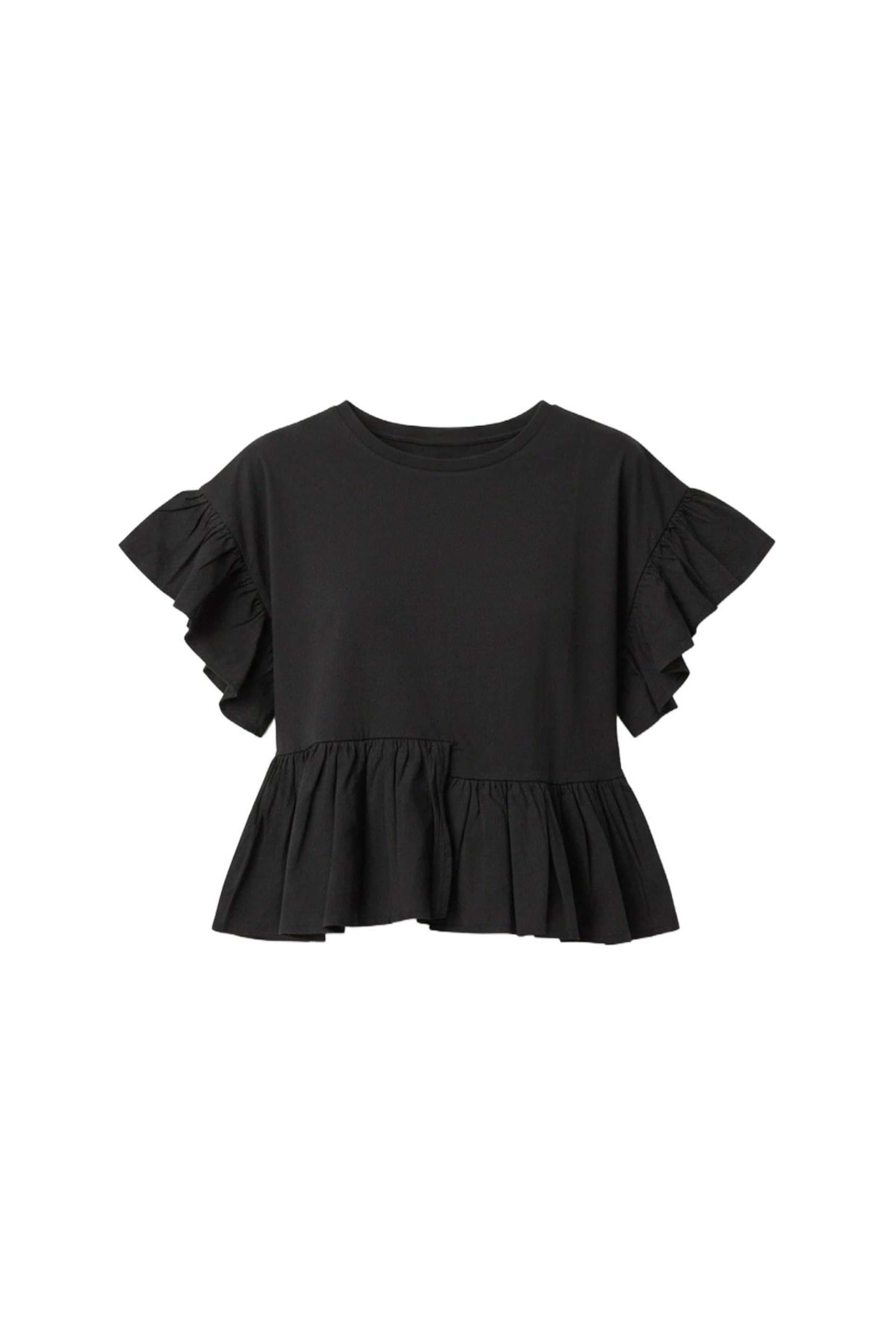 Alexa Dash Bluse in Schwarz: Vorderseite