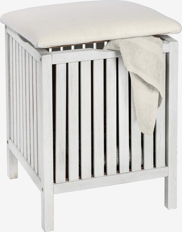 Wenko Laundry Basket 'Norway' in White: front
