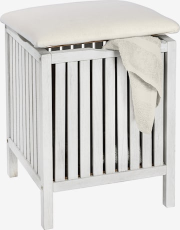 Wenko Laundry Basket 'Norway' in White: front