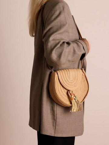 Sac à bandoulière MANFIELD en beige : devant