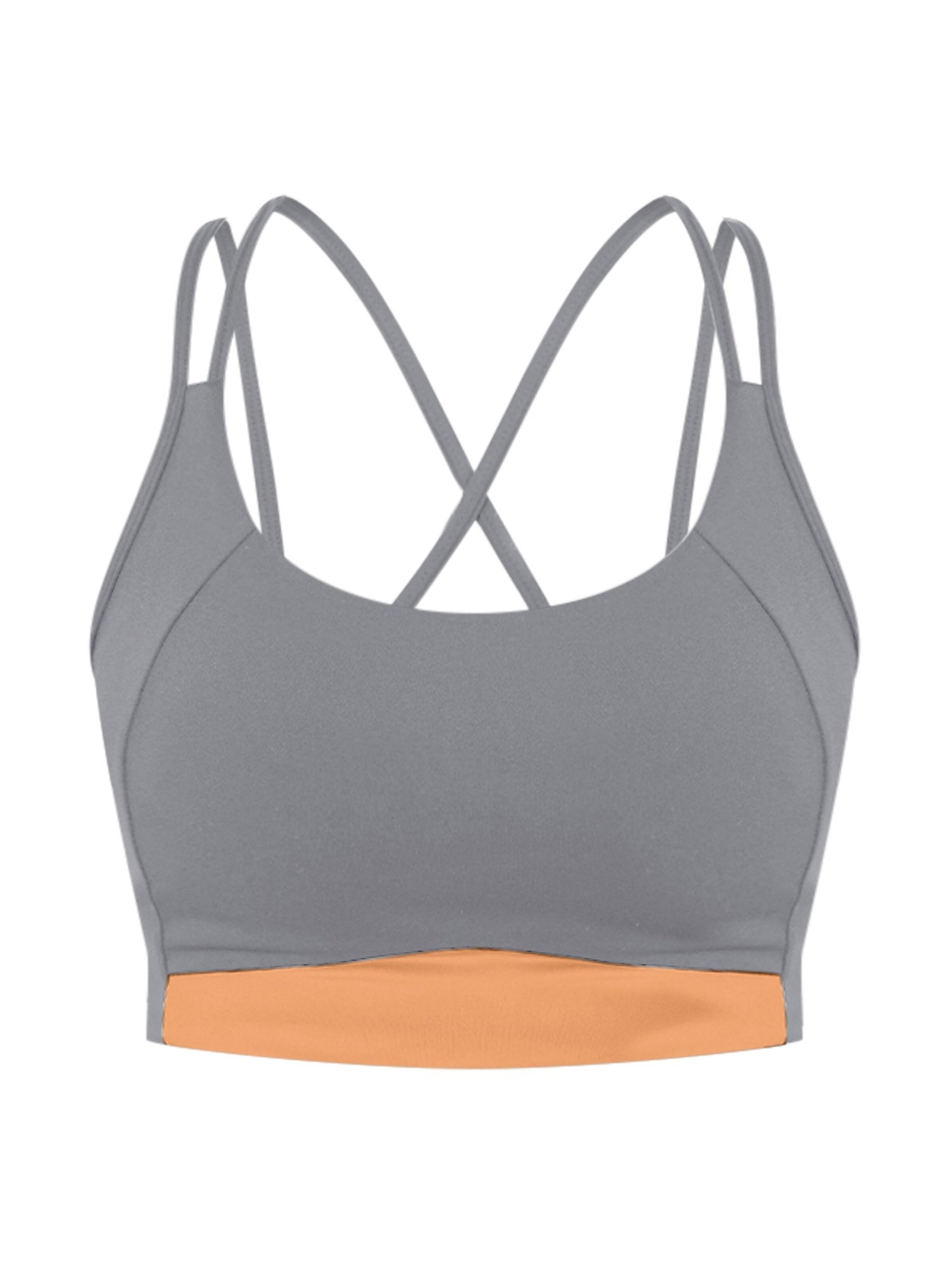 Smilodox Bustier Sport bh 'Advanced Vickie' in Grijs: voorkant