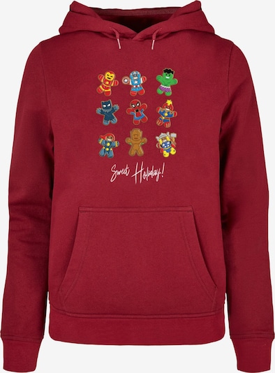 ABSOLUTE CULT Sweatshirt 'Marvel - Gingerbread Avengers' in hellblau / braun / gelb / burgunder, Produktansicht