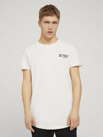 TOM TAILOR DENIM T-Shirt in Weiß: front
