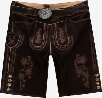 Regular Pantalon folklorique JP1880 en marron : devant