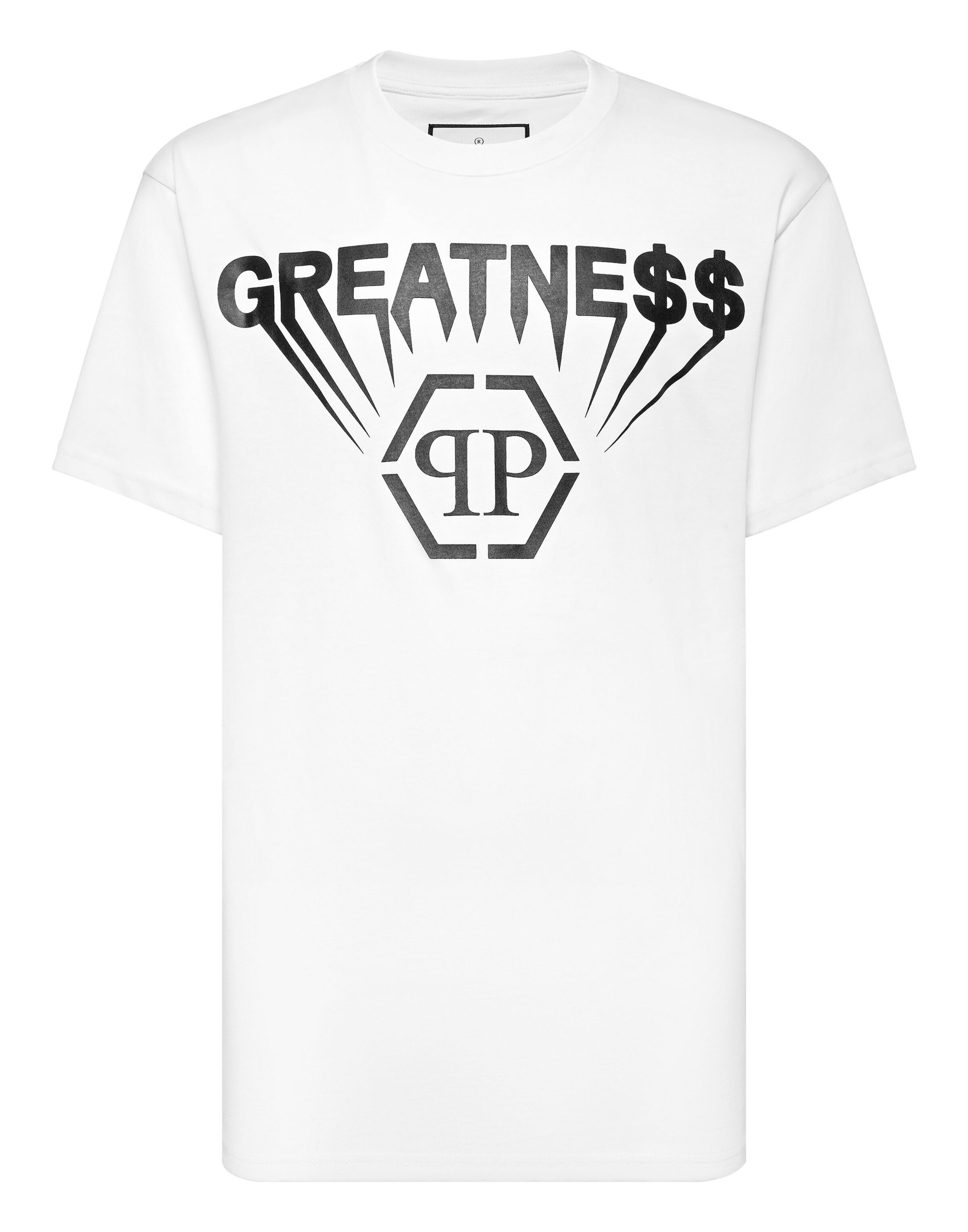 T-Shirt 'Greatness' Philipp Plein en blanc : devant