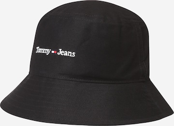 Tommy Jeans Hat in Black: front