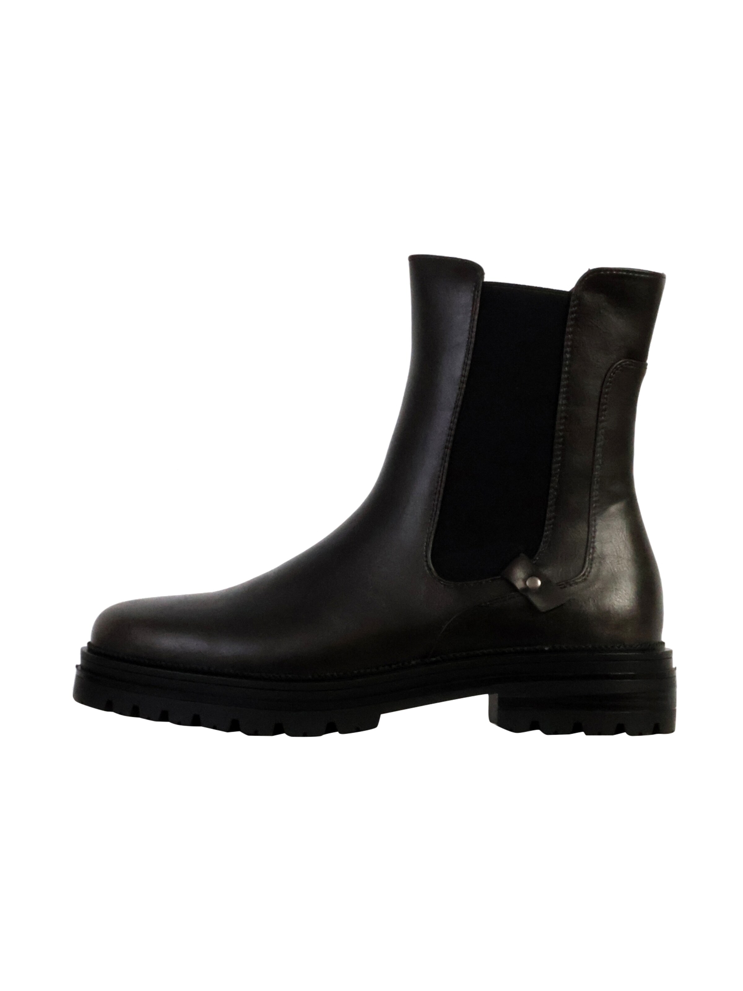 Bottines The Divine Factory en noir : devant