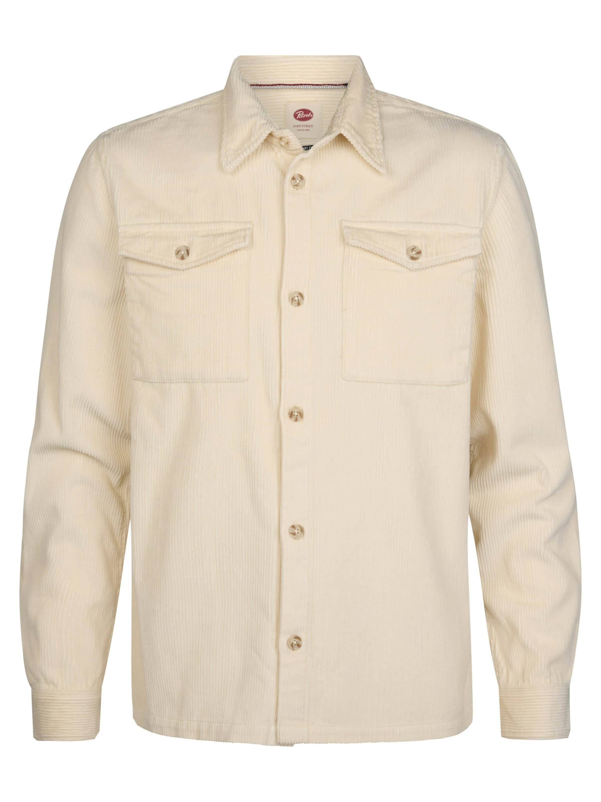Petrol Industries Regular fit Button Up Shirt in White: front