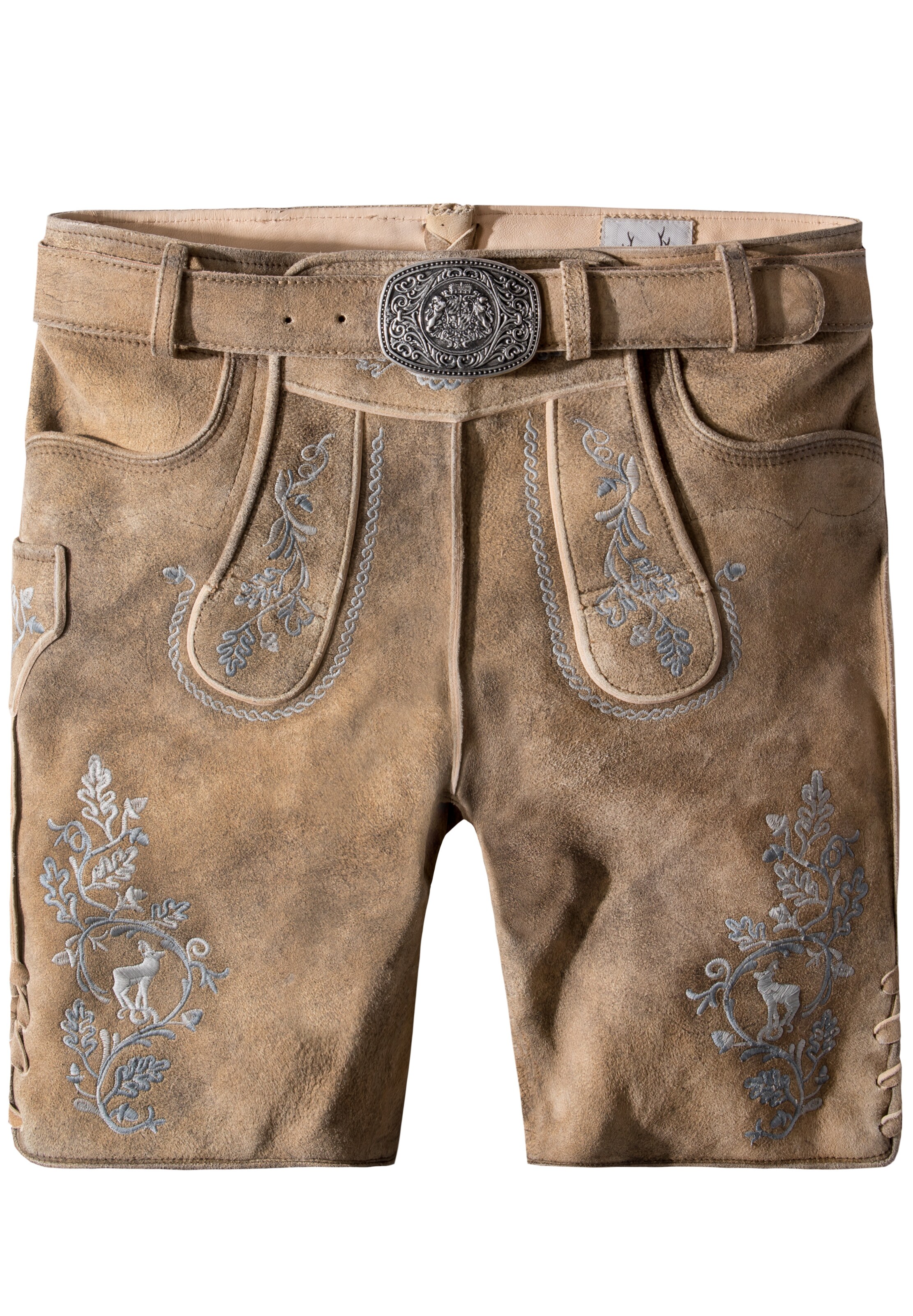 Coupe slim Pantalon folklorique 'Girgl' STOCKERPOINT en marron : devant