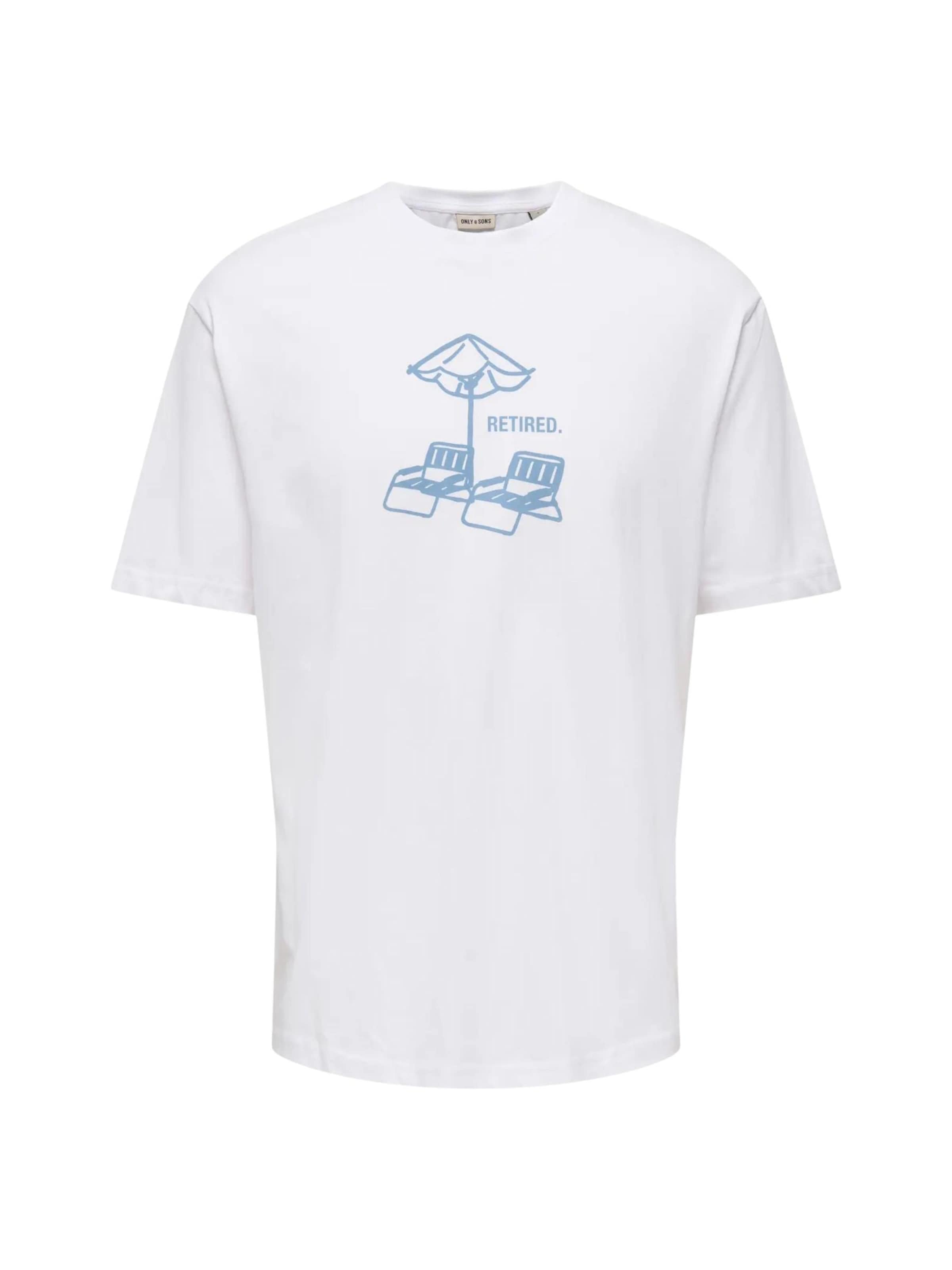 Only & Sons Shirt 'ONLY & SONS ONSALEX PASSA RLX SS TEE T-SHIRT' in White: front