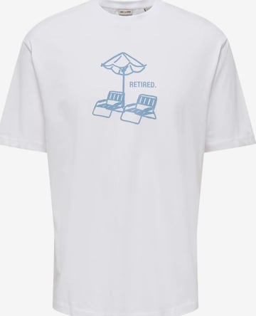 Only & Sons Shirt 'ONLY & SONS ONSALEX PASSA RLX SS TEE T-SHIRT' in Weiß: Vorderseite