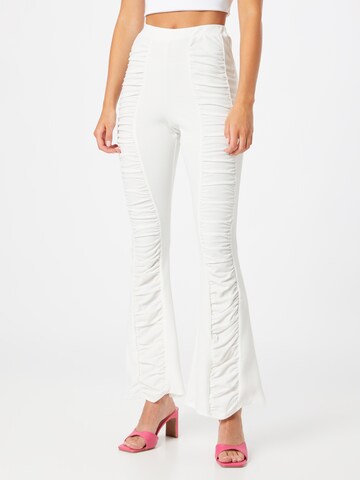 Nasty Gal Flared Broek in Beige: voorkant