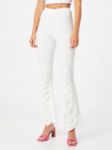 Nasty Gal Trousers in Beige: front