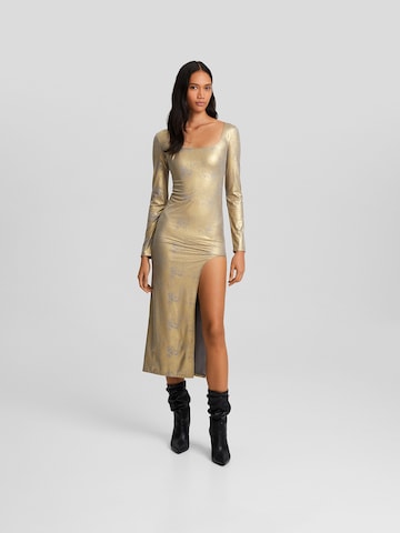 Bershka Dress in Gold