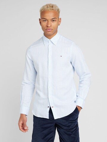 Tommy Hilfiger Tailored Regular fit Overhemd in Blauw: voorkant