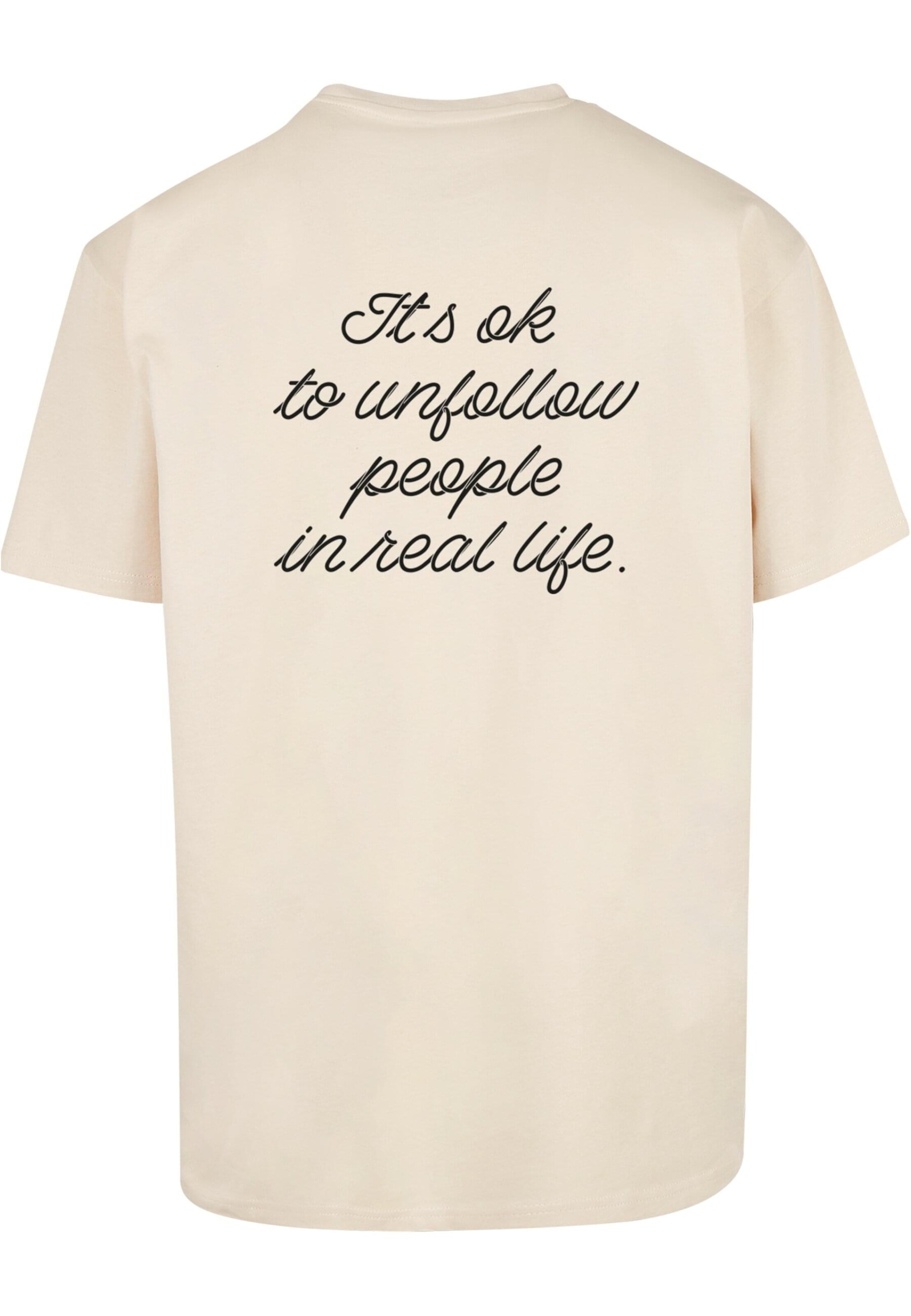 Merchcode T-Shirt 'Heartbreak' in Beige