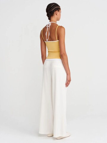 Dilvin Wide leg Trousers in White