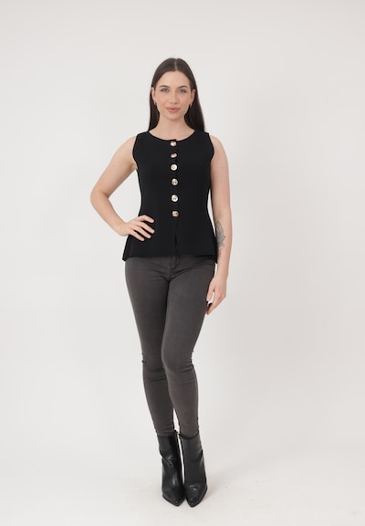 Gilet in maglia Elara di colore nero, Visualizzazione prodotti