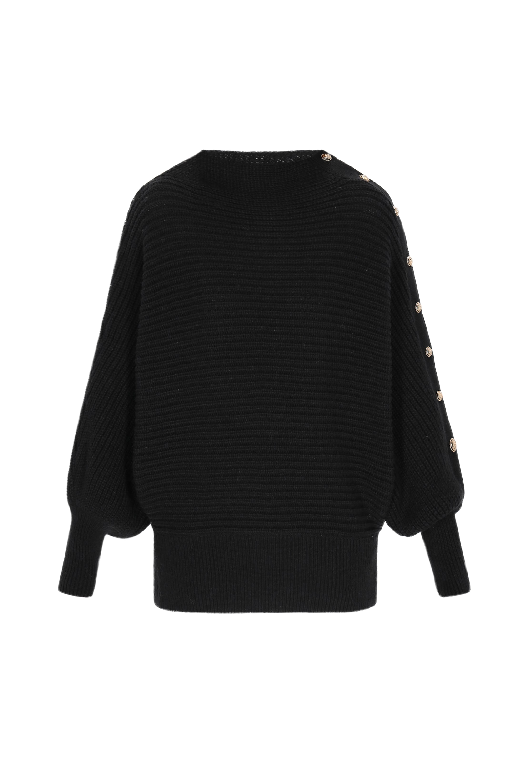 DreiMaster Maritim Trui in Zwart: voorkant