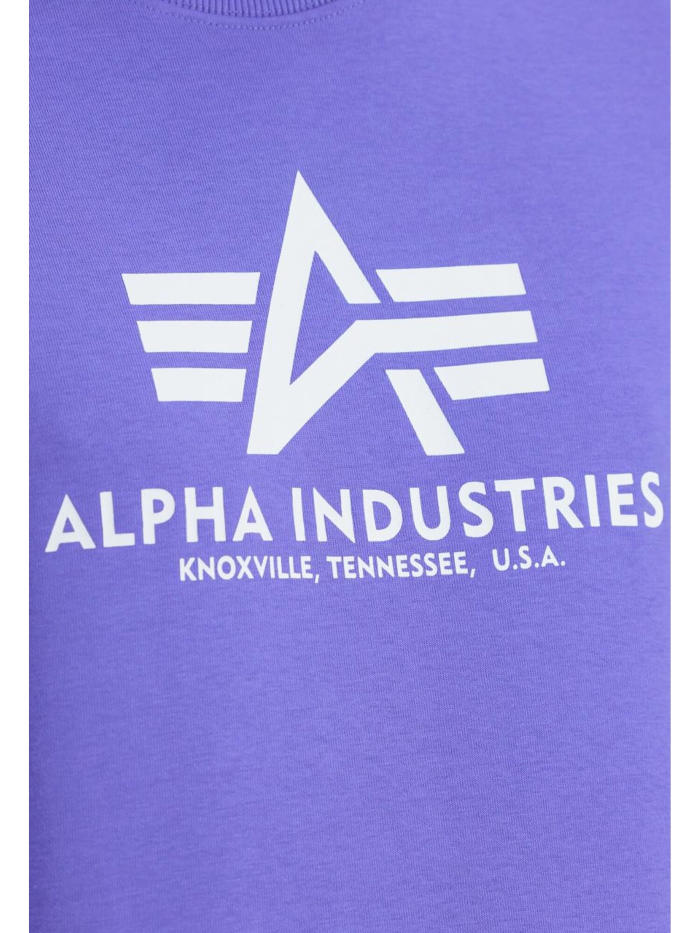 ALPHA INDUSTRIES Sweatshirt 'Basic Logo' in Purple