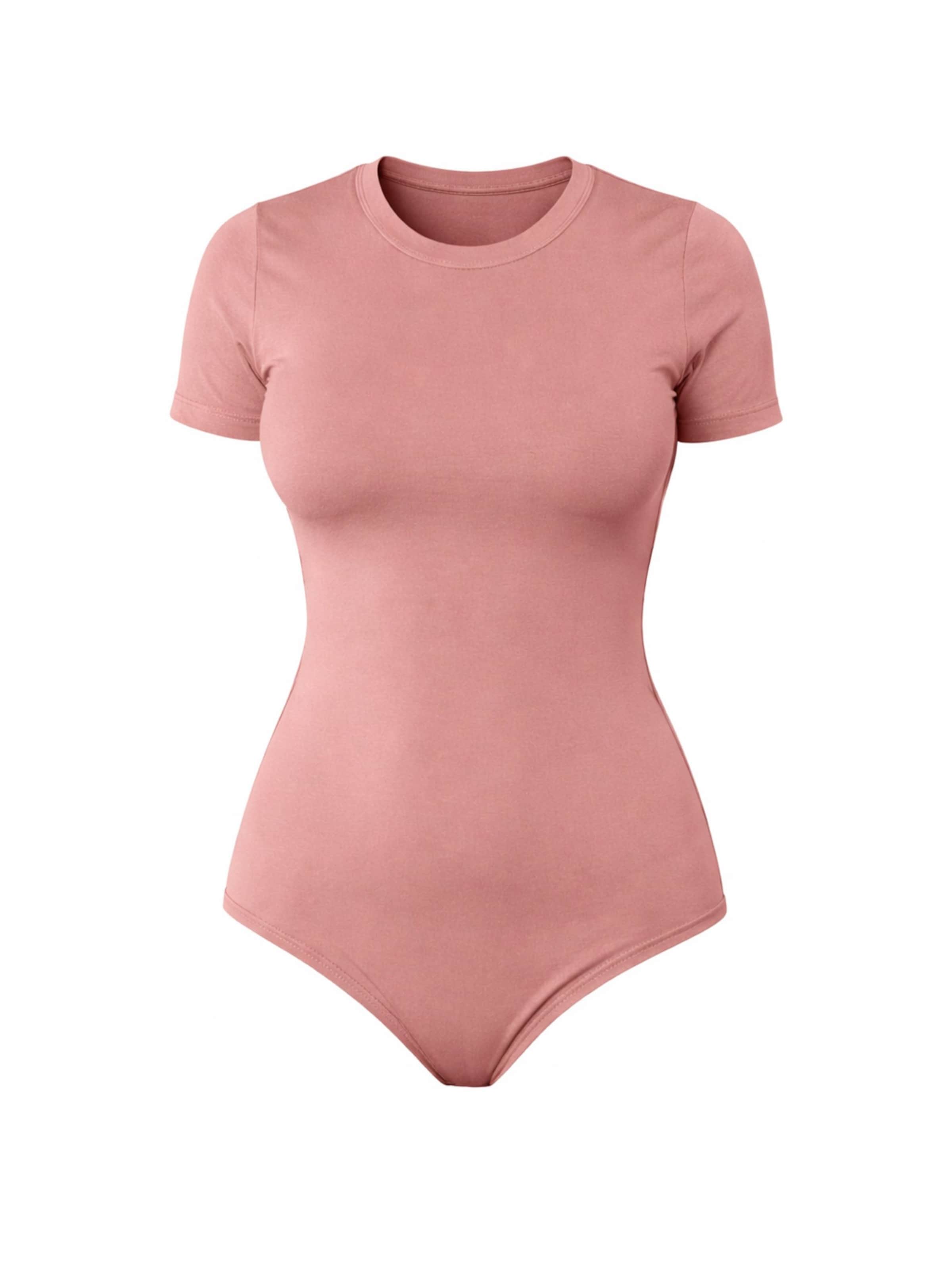 LEAFLETIC Bodysuit in Pink: front