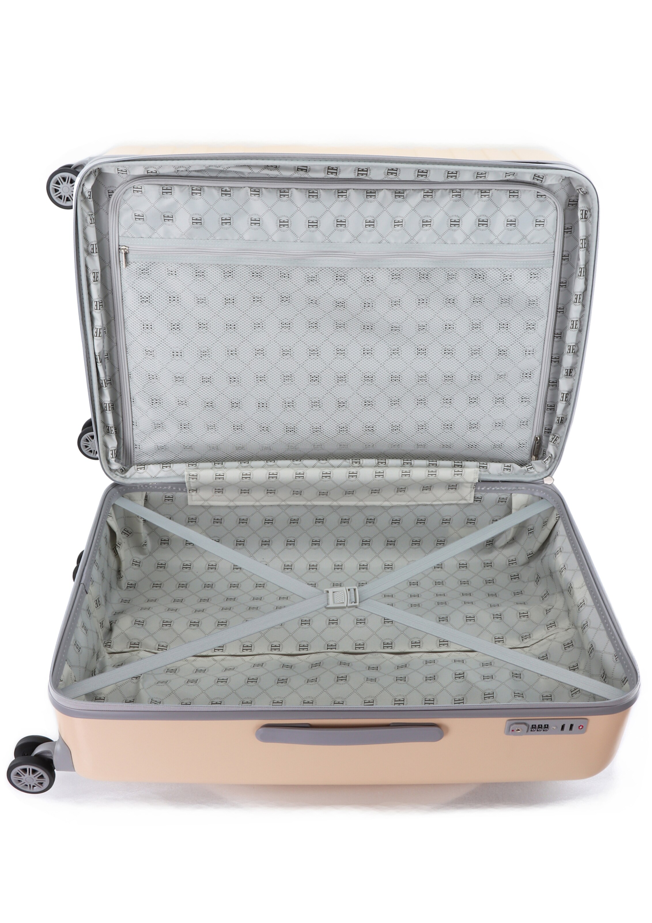 ELLE Suitcase 'Debossed' in Beige