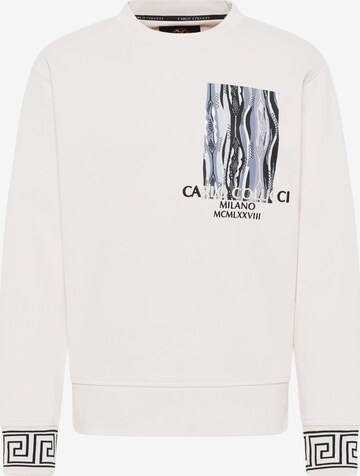 Carlo Colucci Sweatshirt 'De Pascalis' in Wit: voorkant