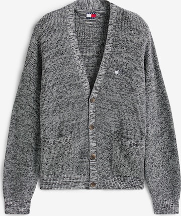 melns Tommy Jeans Adīta jaka: no priekšpuses