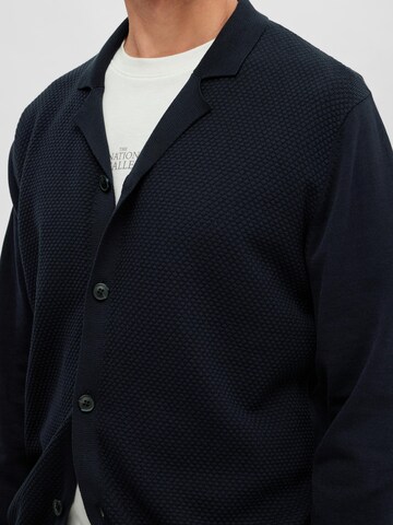 SELECTED HOMME Knit Cardigan 'Mattis' in Blue