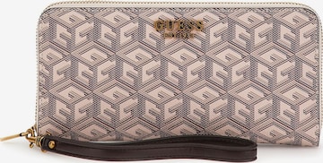 GUESS Wallet in Pink: front